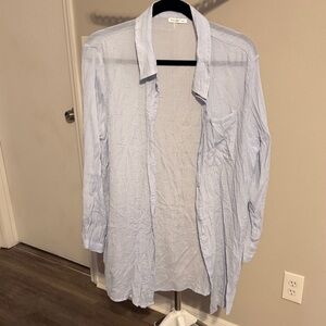 Light Blue Longline Women’s Swim Coverup Shirt by Splendid